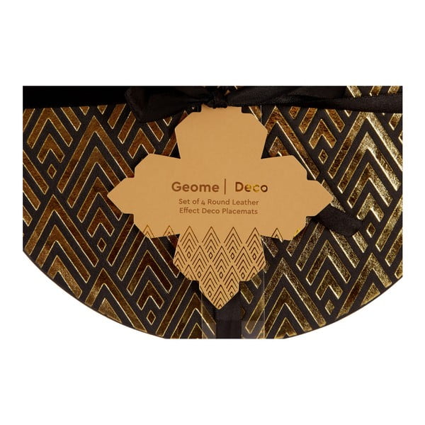 Suporturi pentru farfurii  din piele artificială și  carton  4 buc. ø 25 cm Geome – Premier Housewares-image-1