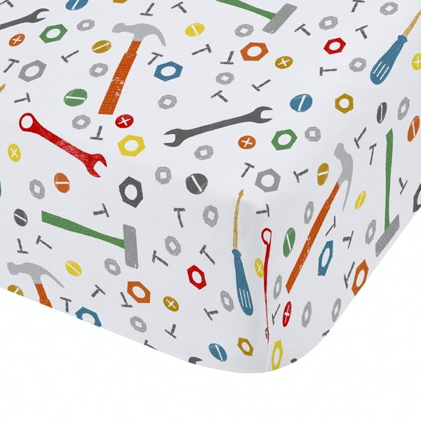 Cearceaf pentru copii pentru pat de o persoană cu elastic 90x190 cm Digger Dreams – Catherine Lansfield