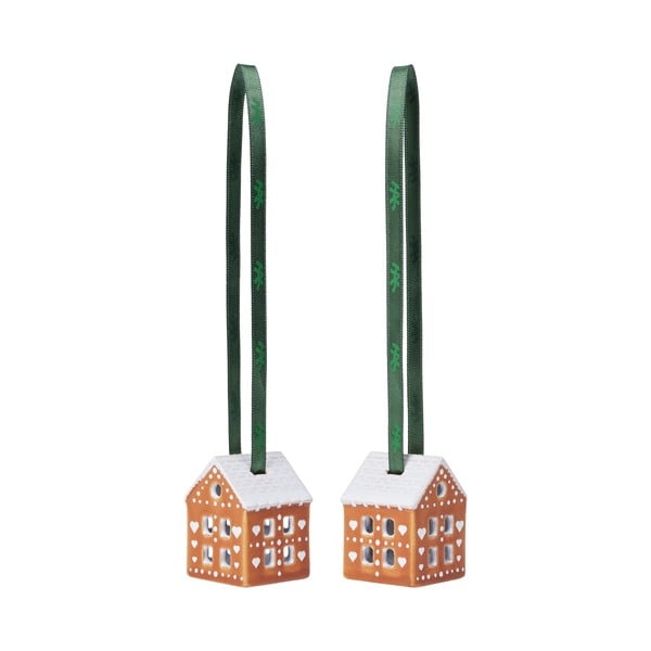 Ornamente de Crăciun 2 buc. din ceramică 5 cm Gingerbread – Kähler Design