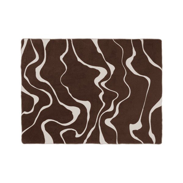 Pătură maro/crem 150x200 cm Felu – noo.ma