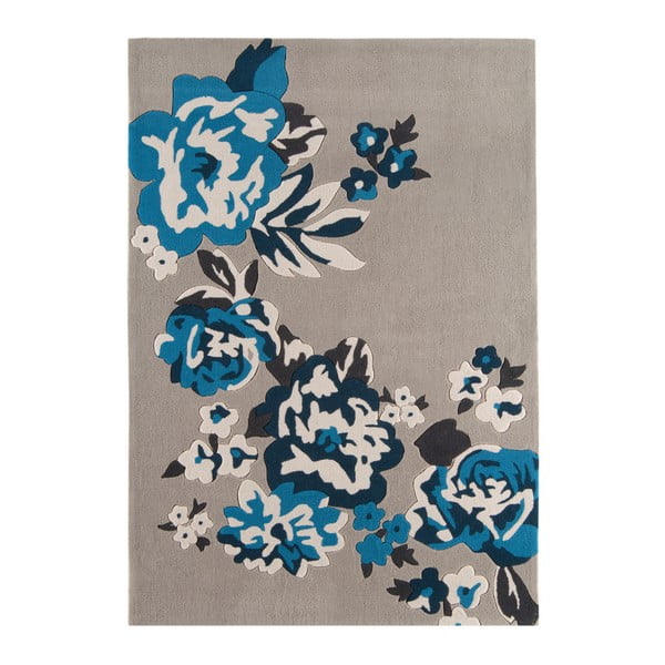 Covor Asiatic Carpets Harlequin Roses, 170 x 120 cm, gri 