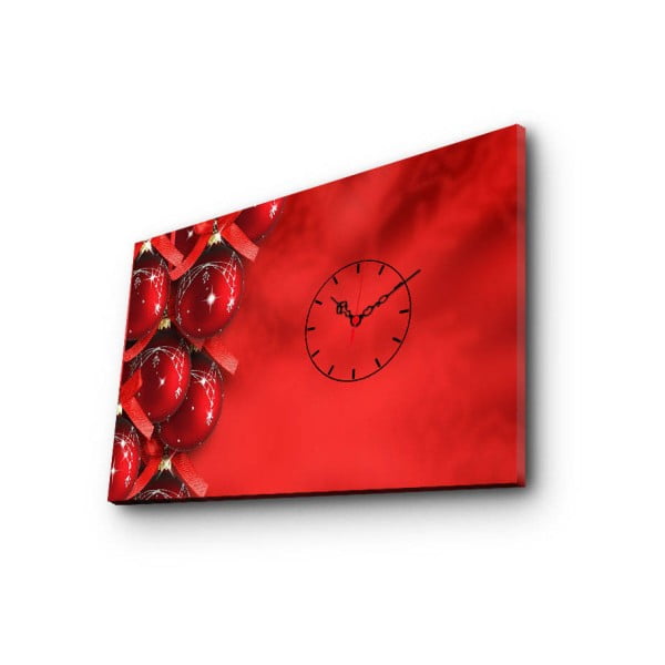 Tablou cu ceas Red Xmas, 45x70 cm