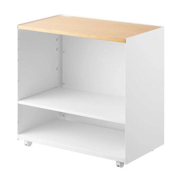 Etajeră pe roți albă din metal 60x59x35 cm Tower – YAMAZAKI