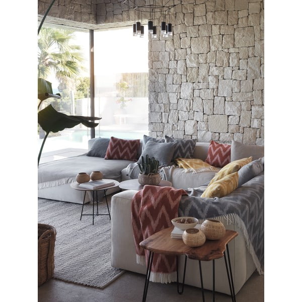 Pled din amestec de bumbac Euromant Mallorca, 140 x 180 cm, galben muștar-image-2