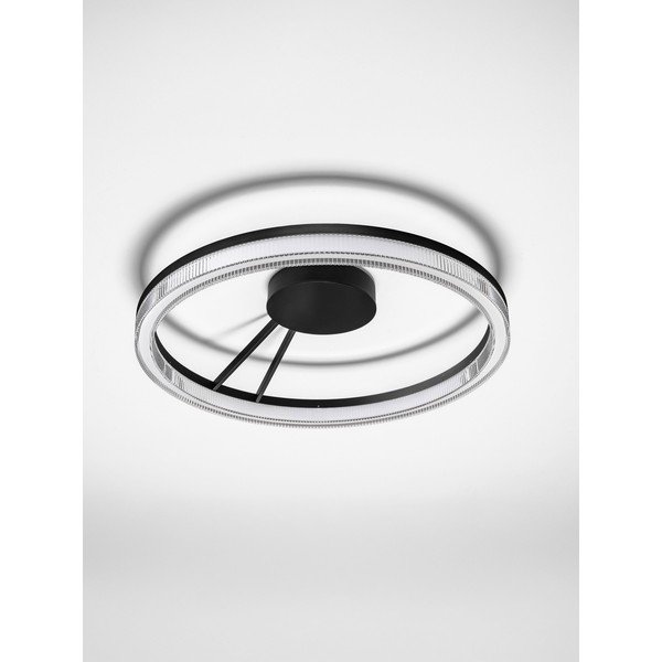 Plafonieră negru-mat LED cu intensitate reglabilă din aluminiu cu abajur din sticlă acrilică Lonela – Nova Luce-image-4