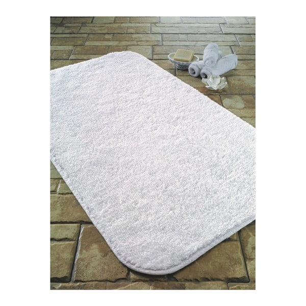 Covoraș de baie din bumbac Confetti Bathmats Cotton Calypso, 67 x 100 cm, alb