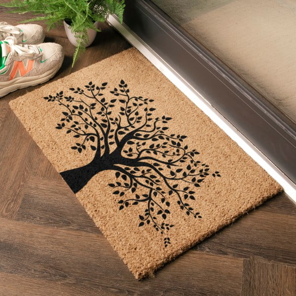 Covoraș de intrare din fibre de nucă de cocos 40x60 cm Tree of Life – Artsy Doormats-image-1