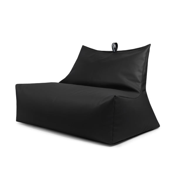Fotoliu bean bag negru cu tapițerie din imitație de piele Icy Sofa – So Soft?