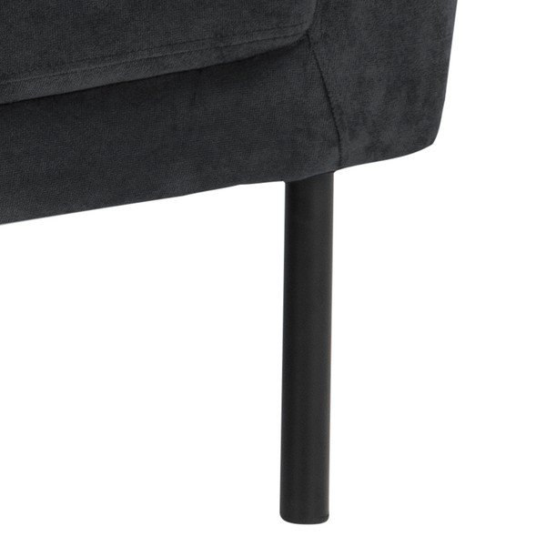 Canapea cu husă de catifea Actona Biloxi, lățime 160 cm, gri antracit-image-2