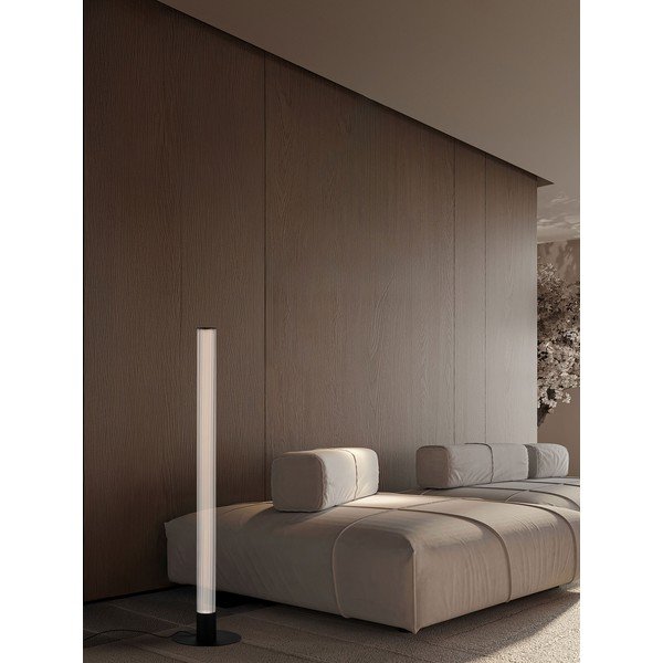 Lampadar negru mat LED cu intensitate reglabilă din aluminiu cu abajur din sticlă (înălțime 130 cm) Glovia – Nova Luce-image-3