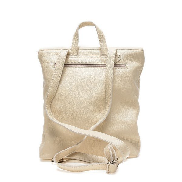 Rucsac din piele Isabella Rhea, bej-image-1