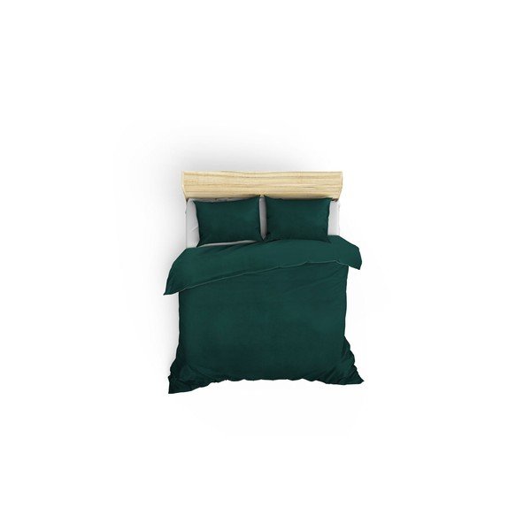 Lenjerie de pat dublu  verde din bumbac extinsă  cu cearșaf și cuvertură  240x260 cm Alisa – Mijolnir-image-1