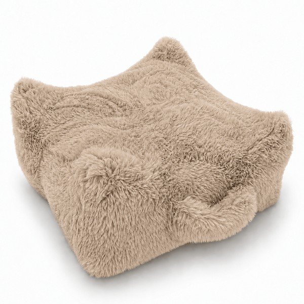 Fotoliu puf pentru copii în culoare naturală deschisă Mammoth – Meowbaby