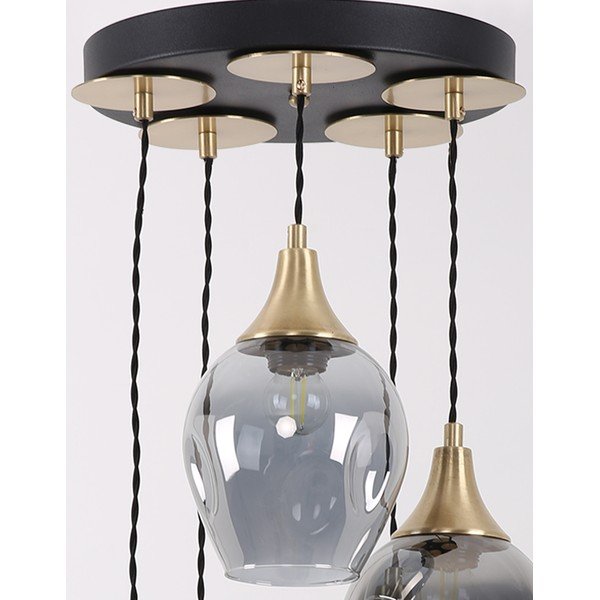 Lustră cu abajur din sticlă ø 15 cm Marlo – Squid Lighting-image-3