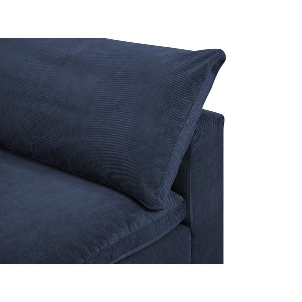 Modul cu tapițerie din catifea pentru canapea de mijloc Windsor & Co Sofas Galaxy, albastru închis-image-4