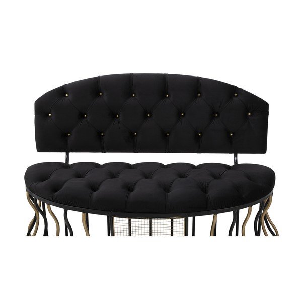 Canapea Mauro Ferretti Glam, negru-image-4
