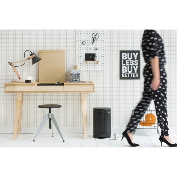 Coș de gunoi negru mat cu pedală din oțel 12 l NewIcon – Brabantia-image-3