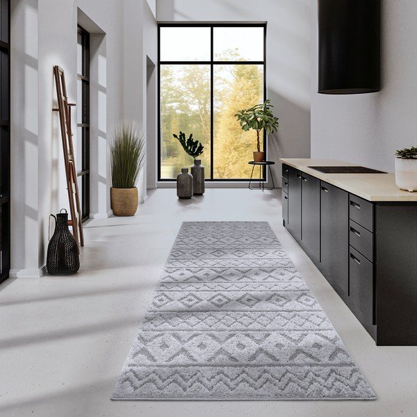 Covor tip traversă gri 80x240 cm Itinerance Light Grey – Elle Decoration-image-1