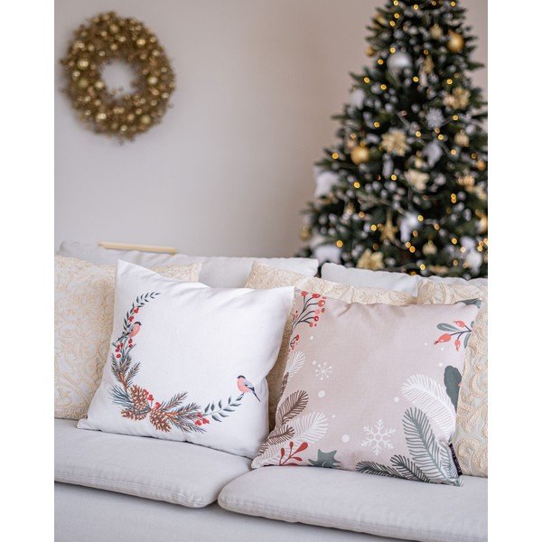 Pernă cu husă din bumbac Crăciun Butter Kings Branches, 45 x 45 cm-image-1