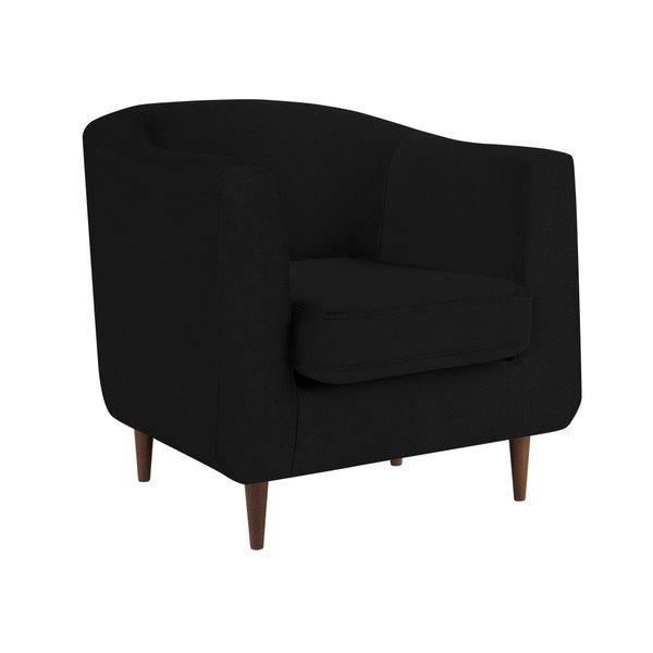 Fotoliu cu tapițerie din catifea Kooko Home GLAM, negru-image-2