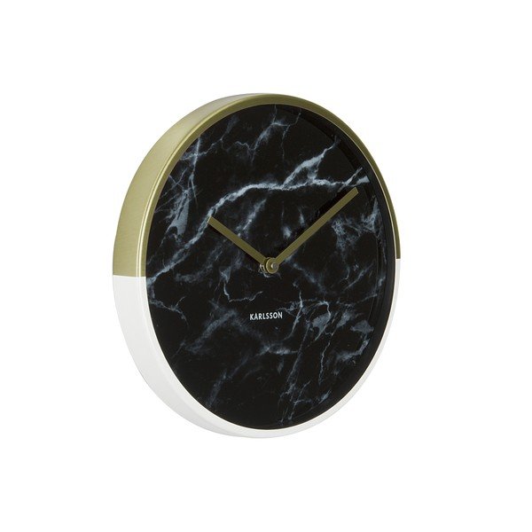 Ceas de perete Karlsson Marble Delight, negru-image-1