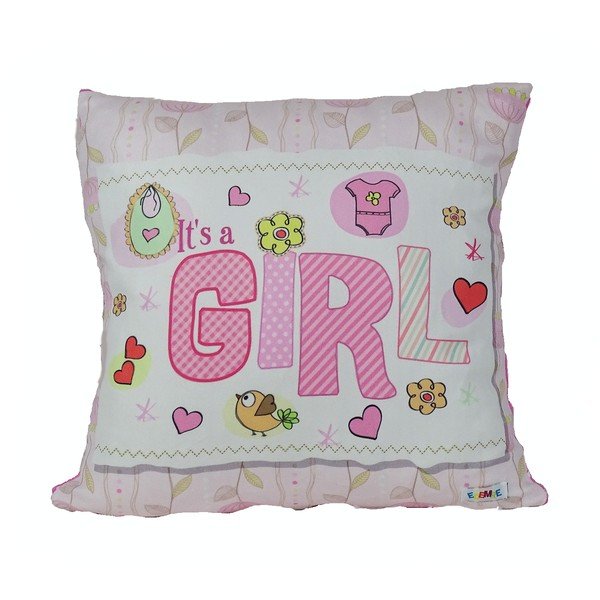 Set pătură și față de pernă  pentru copii roz 85x125 cm – OYO kids-image-1