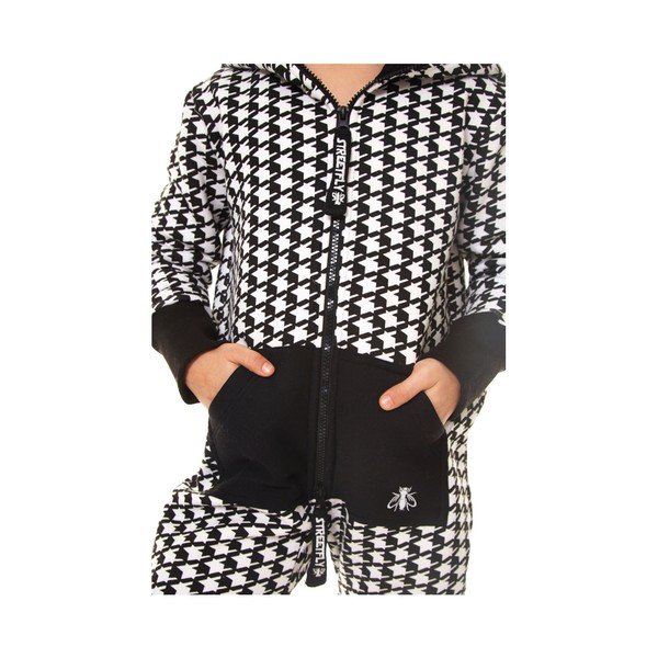Salopetă de casă pentru copii Streetfly, pentru vârsta de 4-5 ani, negru/alb-image-1