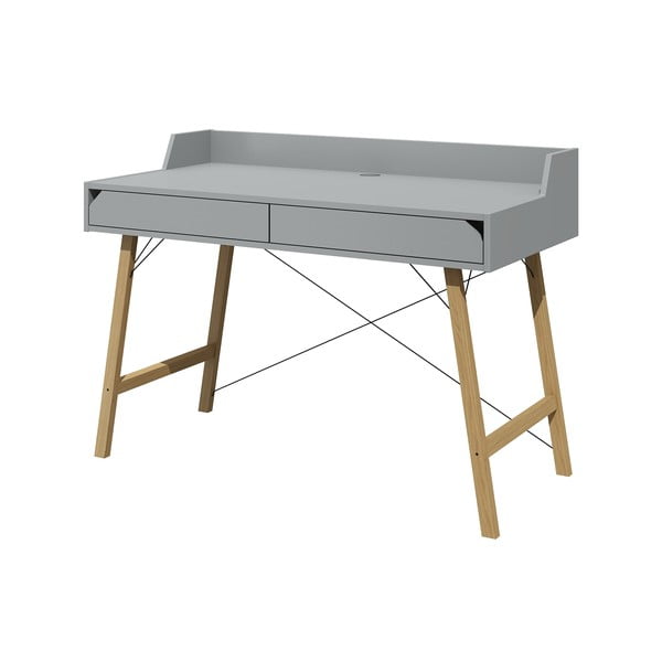 Birou Lotta BELLAMY, lățime 120 cm, gri-image-1