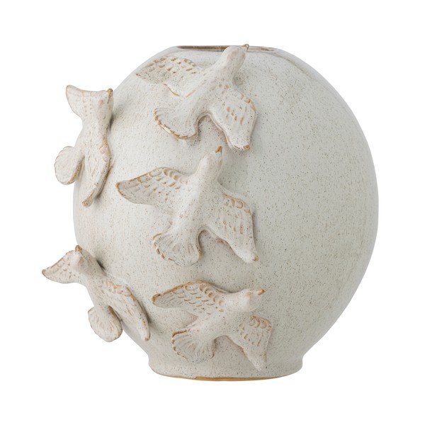 Vază crem din gresie (înălțime 25 cm) Abira – Bloomingville-image-3