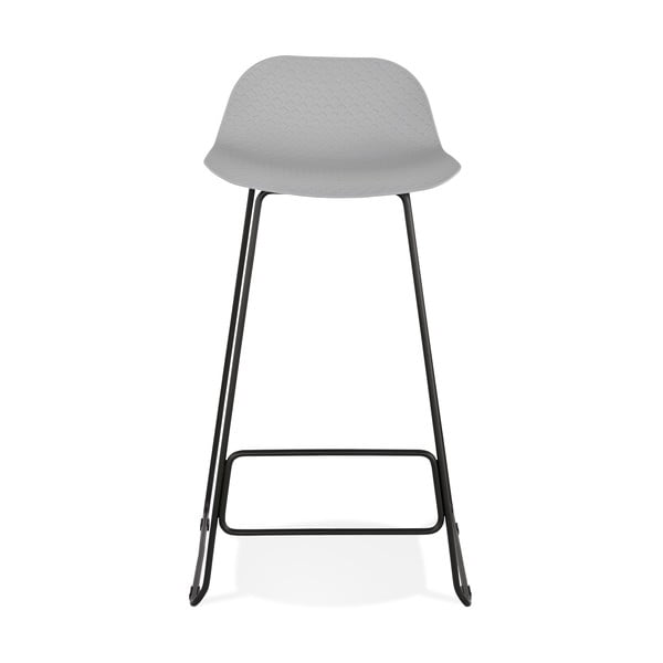 Scaun de bar cu picioare negre Kokoon Slade, înălțime 76 cm, gri-image-2