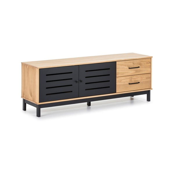 Comodă TV din lemn cu detalii negre Marckeric Alessia-image-2