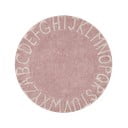 Covor pentru copii roz deschis lavabil/țesut manual din bumbac ø150 cm ABC Vintage Nude – Lorena Canals