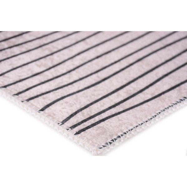 Covor tip traversă crem lavabil 80x200 cm – Vitaus-image-2