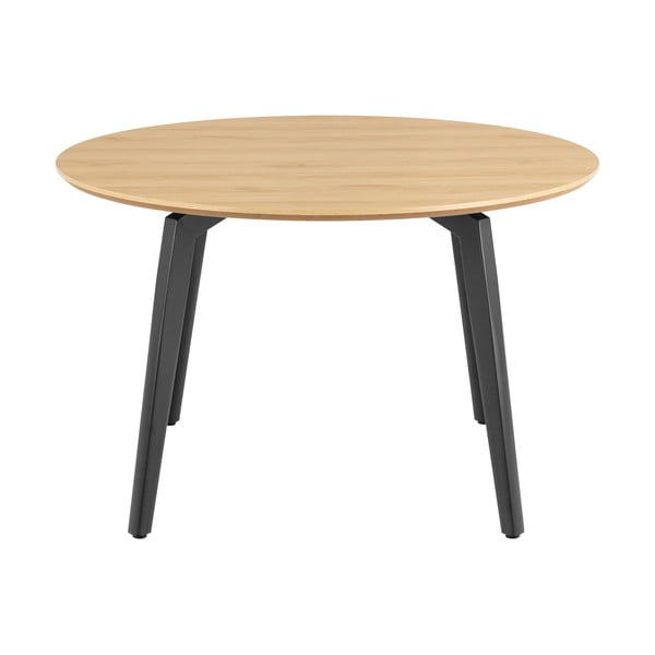 Masă de dining rotundă cu blat cu aspect de lemn de stejar ø 120 cm Cadiz – Actona-image-1