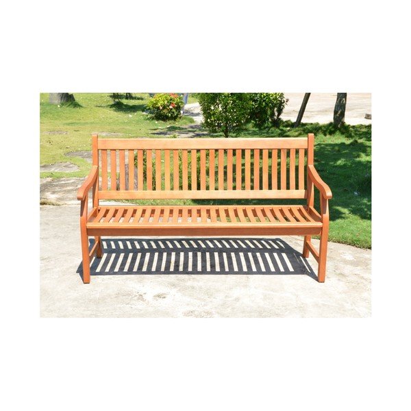 Bancă de grădină maro din lemn masiv New Jersey – Garden Pleasure-image-2