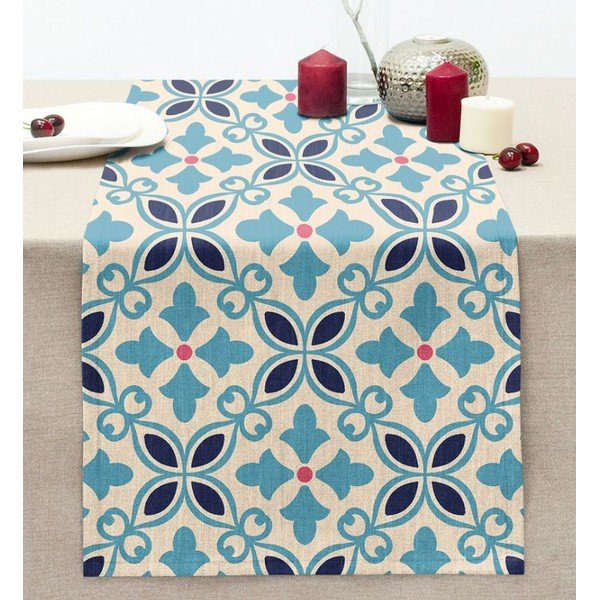 Napron de masă 40x130 cm Blue Tiles – Mila Home-image-1