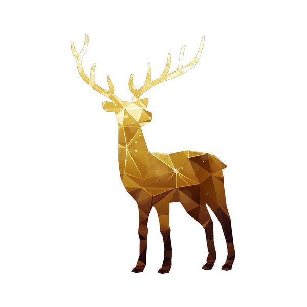Autocolant Crăciun Ambiance Deer Origami-image-4