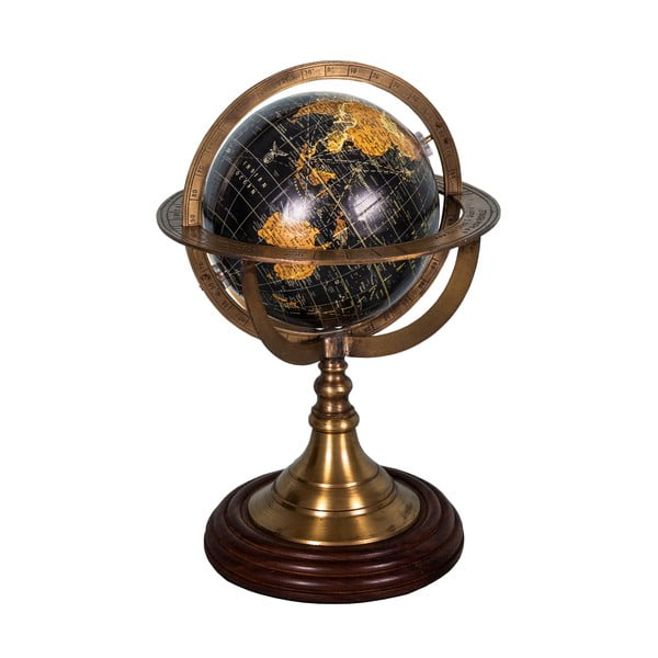 Glob decorativ cu sport din lemn de palisandru Antic Line Globe, ø 17 cm