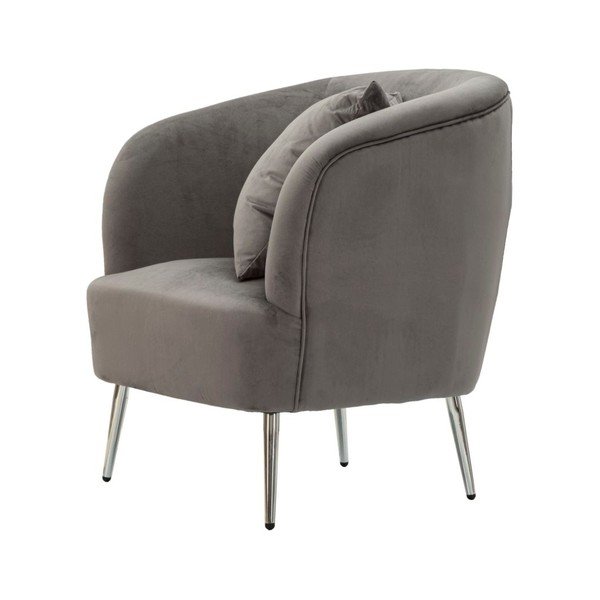 Fotoliu gri cu tapițerie din catifea Silvery – Mauro Ferretti-image-3