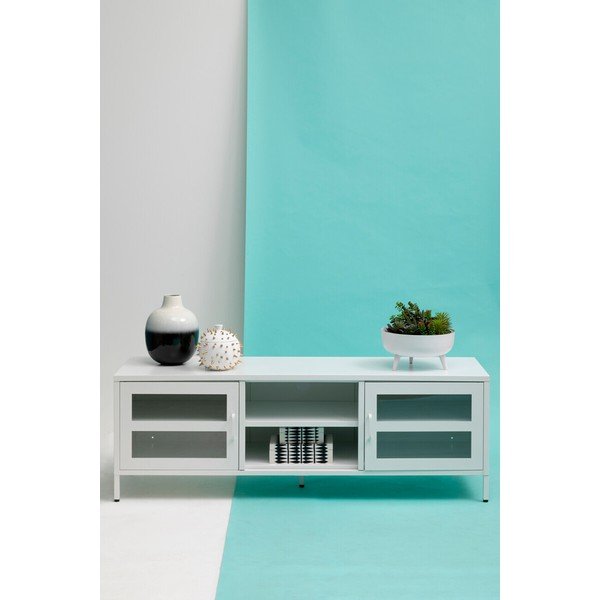 Comodă TV albă din oțel 150x50x45 cm Acier – Premier Housewares-image-3