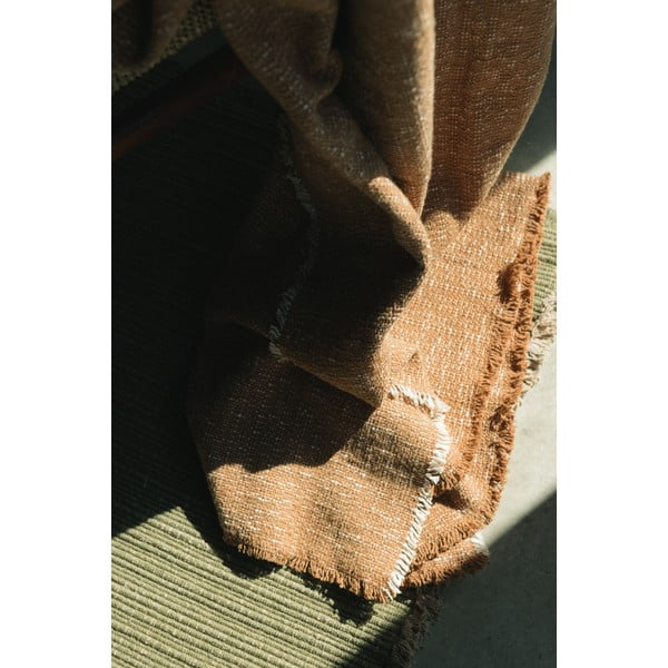 Pătură galben ocru din bumbac 130x180 cm Handloom – Lorena Canals-image-2