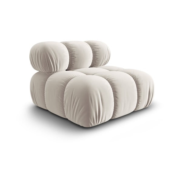 Modul pentru canapea modulară bej cu tapițerie din catifea (de mijloc) Bellis – Micadoni -image-3