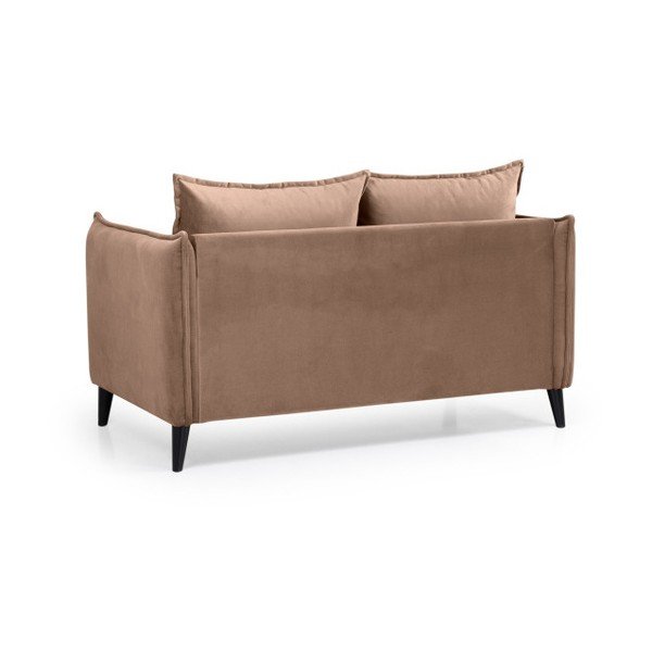 Canapea din catifea Scandic Leo, bej, 145 cm-image-3