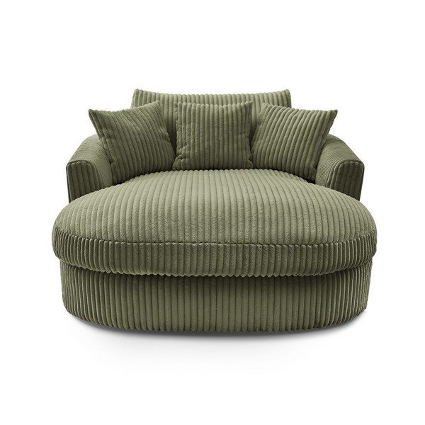 Fotoliu verde cu tapițerie din catifea reiată Belem – Bobochic Paris-image-3