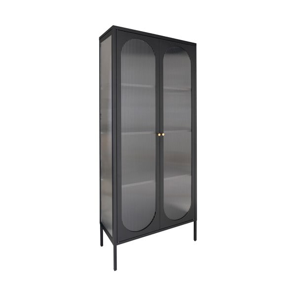 Vitrină neagră din metal 80x180 cm Adelaide – House Nordic-image-1