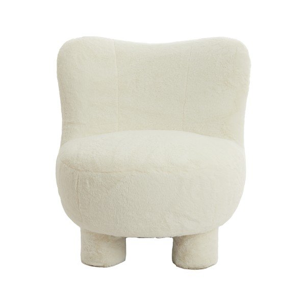 Fotoliu crem cu tapițerie din țesătură bouclé Kamovu – Light & Living-image-2