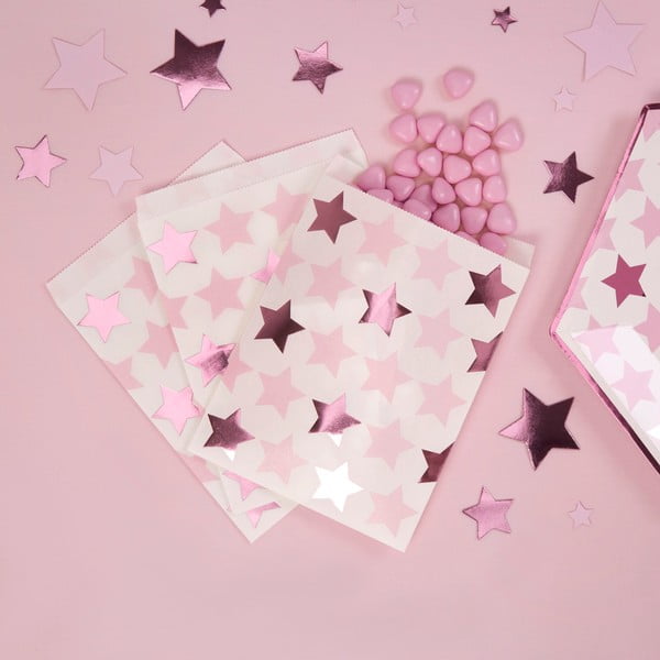 Set 25 plicuri din hârtie Neviti Little Star Pink