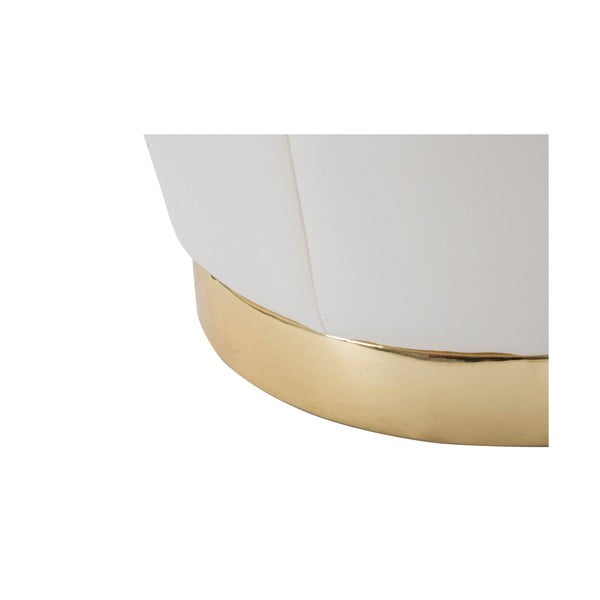 Taburet crem cu tapițerie din catifea Paris – Mauro Ferretti-image-3