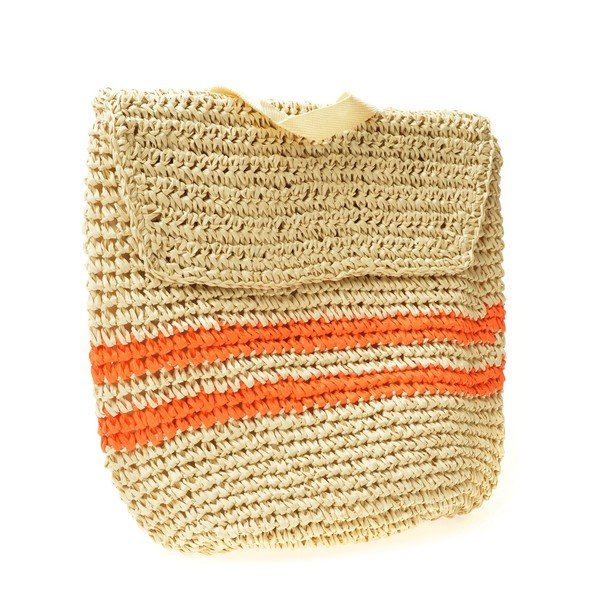 Rucsac din paie Mangotti Bags Orange-image-3