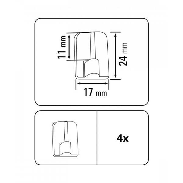 Cârlige autoadezive pentru tija de sticlă colorată în set de 4 - SP TREND-image-1